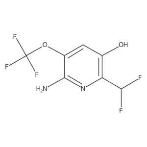 6-Amino-2-(difluoromethyl)-5-(trifluoromethoxy)pyridin-3-ol结构式
