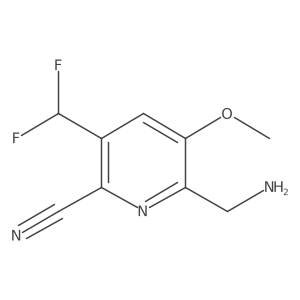 2-(Aminomethyl)-6-cyano-5-(difluoromethyl)-3-methoxypyridine Structure