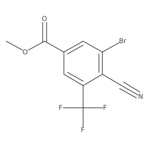 Methyl 3-bromo-4-cyano-5-(trifluoromethyl)benzoate结构式