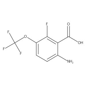 6-Amino-2-fluoro-3-(trifluoromethoxy)benzoic acid结构式