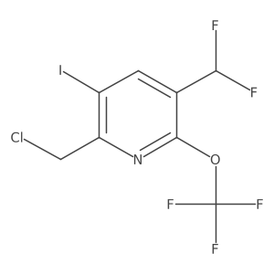 2-(Chloromethyl)-5-(difluoromethyl)-3-iodo-6-(trifluoromethoxy)pyridine Structure