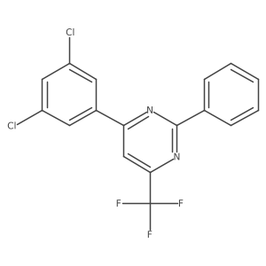 6-(3,5-Dichlorophenyl)-2-phenyl-4-(trifluoromethyl)pyrimidine结构式