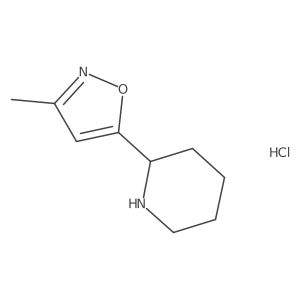 3-Methyl-5-piperidin-2-yl-1,2-oxazole;hydrochloride结构式