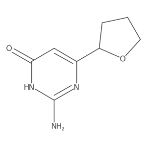 4(3H)-Pyrimidinone, 2-amino-6-(tetrahydro-2-furanyl)-结构式