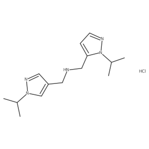 1-(1-isopropyl-1H-pyrazol-4-yl)-N-[(1-isopropyl-1H-pyrazol-5-yl)methyl]methanamine Structure