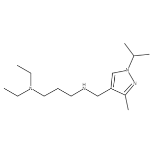 [3-(diethylamino)propyl]({[3-methyl-1-(propan-2-yl)-1H-pyrazol-4-yl]methyl})amine结构式