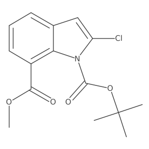 1-tert-butyl7-methyl2-chloro-1H-indole-1,7-dicarboxylate Structure