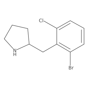 2-[(2-Bromo-6-chlorophenyl)methyl]pyrrolidine Structure