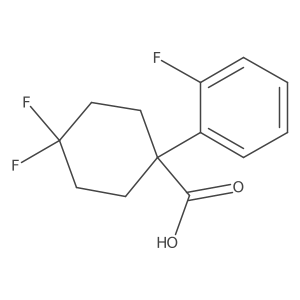 4,4-Difluoro-1-(2-fluorophenyl)cyclohexane-1-carboxylic acid结构式