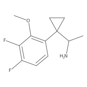 1-[1-(3,4-Difluoro-2-methoxyphenyl)cyclopropyl]ethan-1-amine结构式