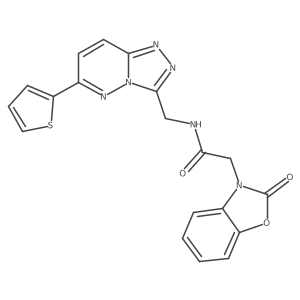 2-(2-oxobenzo[d]oxazol-3(2H)-yl)-N-((6-(thiophen-2-yl)-[1,2,4]triazolo[4,3-b]pyridazin-3-yl)methyl)acetamide Structure