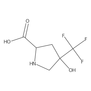 (2S,4S)-4-Hydroxy-4-(trifluoromethyl)pyrrolidine-2-carboxylic acid Structure