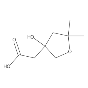 2-(3-Hydroxy-5,5-dimethyloxolan-3-yl)acetic acid Structure