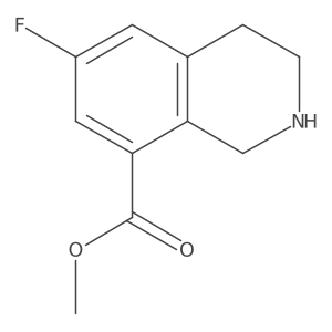 Methyl 6-fluoro-1,2,3,4-tetrahydroisoquinoline-8-carboxylate结构式