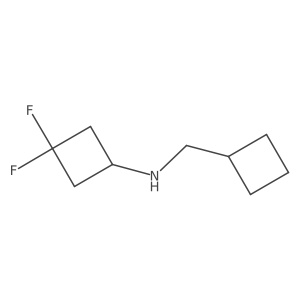 N-(cyclobutylmethyl)-3,3-difluorocyclobutan-1-amine Structure