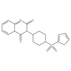 3-(1-thiophen-2-ylsulfonylpiperidin-4-yl)-4aH-quinazoline-2,4-dione结构式