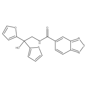 N-(2-(furan-2-yl)-2-hydroxy-2-(thiophen-2-yl)ethyl)benzo[c][1,2,5]thiadiazole-5-carboxamide Structure