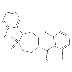(2,6-Difluorophenyl)(7-(2-fluorophenyl)-1,1-dioxido-1,4-thiazepan-4-yl)methanone Structure
