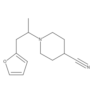 1-[1-(Furan-2-yl)propan-2-yl]piperidine-4-carbonitrile结构式