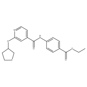 Ethyl 4-(2-((tetrahydrothiophen-3-yl)oxy)isonicotinamido)benzoate Structure
