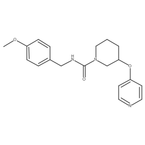 N-(4-methoxybenzyl)-3-(pyridin-4-yloxy)piperidine-1-carboxamide结构式