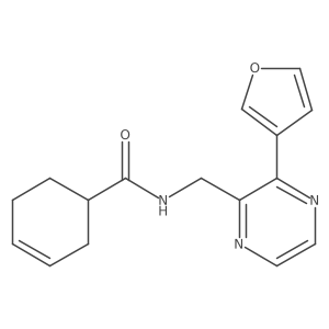 N-((3-(furan-3-yl)pyrazin-2-yl)methyl)cyclohex-3-enecarboxamide结构式