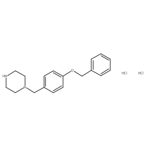 1-{[4-(Benzyloxy)phenyl]methyl}piperazine dihydrochloride结构式