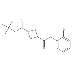 tert-Butyl 3-((4-bromopyridin-3-yl)carbamoyl)azetidine-1-carboxylate结构式