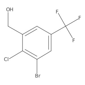 3-Bromo-2-chloro-5-(trifluoromethyl)benzyl alcohol Structure