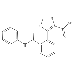 5-[2-(Anilinocarbonyl)phenyl]-1,3-oxazole-4-carboxylic acid结构式