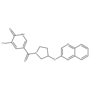 3-Chloro-5-[3-(quinoxalin-2-yloxy)pyrrolidine-1-carbonyl]pyridin-2-ol结构式
