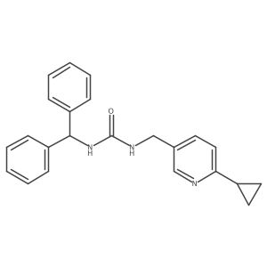 3-[(6-Cyclopropylpyridin-3-yl)methyl]-1-(diphenylmethyl)urea结构式