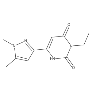 6-(1,5-dimethyl-1H-pyrazol-3-yl)-3-ethyl-1,2,3,4-tetrahydropyrimidine-2,4-dione结构式