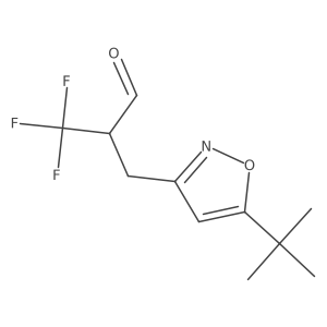 2-[(5-Tert-butyl-1,2-oxazol-3-yl)methyl]-3,3,3-trifluoropropanal Structure
