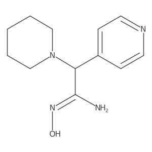 (Z)-N'-hydroxy-2-(piperidin-1-yl)-2-(pyridin-4-yl)acetimidamide结构式