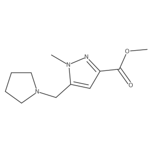 Methyl 1-methyl-5-(pyrrolidin-1-ylmethyl)pyrazole-3-carboxylate Structure