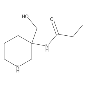 N-[3-(hydroxymethyl)piperidin-3-yl]propanamide结构式