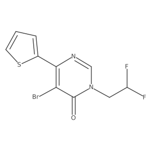 5-Bromo-3-(2,2-difluoroethyl)-6-(thiophen-2-yl)-3,4-dihydropyrimidin-4-one结构式