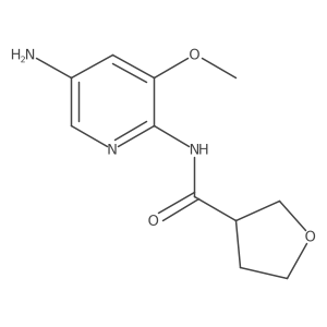 N-(5-amino-3-methoxypyridin-2-yl)oxolane-3-carboxamide结构式