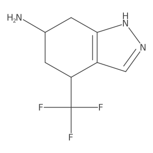 4-(trifluoromethyl)-4,5,6,7-tetrahydro-1H-indazol-6-amine结构式