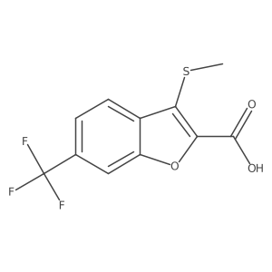 3-(Methylsulfanyl)-6-(trifluoromethyl)-1-benzofuran-2-carboxylic acid结构式