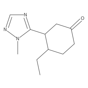 4-ethyl-3-(1-methyl-1H-1,2,4-triazol-5-yl)cyclohexan-1-one Structure