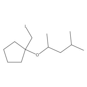 1-(Iodomethyl)-1-[(4-methylpentan-2-yl)oxy]cyclopentane Structure