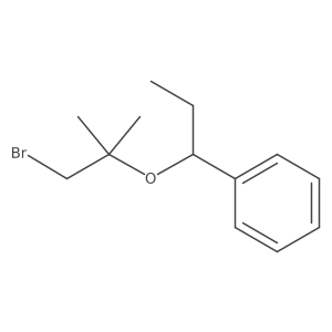 {1-[(1-Bromo-2-methylpropan-2-yl)oxy]propyl}benzene结构式