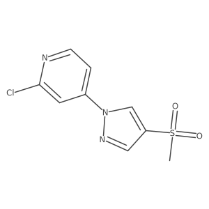 2-chloro-4-(4-methanesulfonyl-1H-pyrazol-1-yl)pyridine Structure