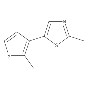 2-Methyl-5-(2-methylthiophen-3-yl)-1,3-thiazole Structure