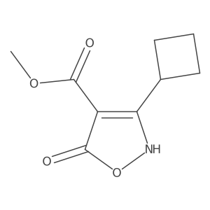 Methyl 3-cyclobutyl-5-hydroxy-1,2-oxazole-4-carboxylate结构式