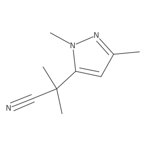 2-(1,3-dimethyl-1H-pyrazol-5-yl)-2-methylpropanenitrile结构式