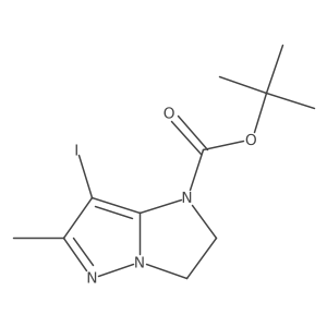 Tert-butyl 7-iodo-6-methyl-2,3-dihydroimidazo[1,2-b]pyrazole-1-carboxylate Structure