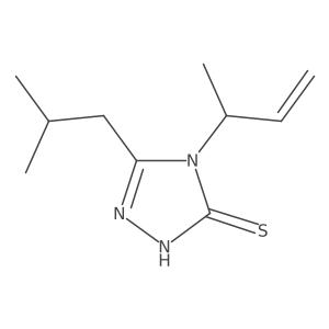 4-(but-3-en-2-yl)-5-(2-methylpropyl)-4H-1,2,4-triazole-3-thiol结构式
